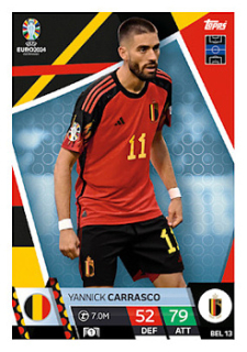 Yannick Carrasco Belgium Topps Match Attax EURO 2024 #BEL13
